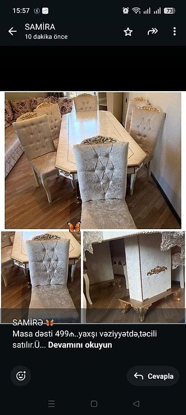 SAMİRƏ 🦋 Masa dəsti 499₼. yaxşı vəziyyətdə,təcili satılır.Ünvan lalafo.az -da SAMİRƏ 🦋 Masa dəsti 499₼. yaxşı vəziyyətdə,təcili satılır.Ünvan