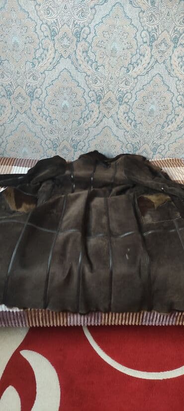 Qadın üçün uzun dəri/kürklü palto - Material: xarici hissə süet tipli lalafo.az -da Qadın üçün uzun dəri/kürklü palto - Material: xarici hissə süet tipli