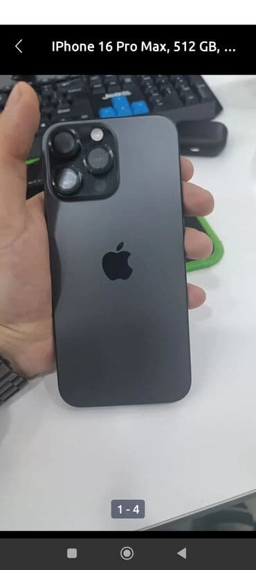 IPhone 16 Pro Max, 512 GB, Black Titanium, Simsiz şarj lalafo.az -da IPhone 16 Pro Max, 512 GB, Black Titanium, Simsiz şarj