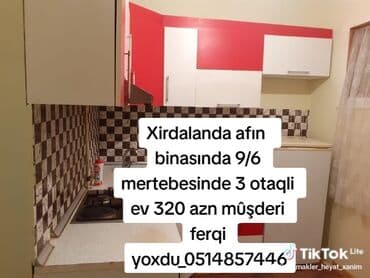 Xirdalanda afın binasında 9/6 mertebesinde 3 otaqli ev 320 azn lalafo.az -da Xirdalanda afın binasında 9/6 mertebesinde 3 otaqli ev 320 azn