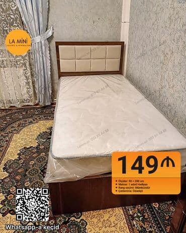 Təknəfərlik çarpayı, Matras ilə lalafo.az -da Təknəfərlik çarpayı, Matras ilə