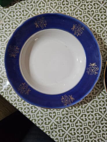 Boşqablar, 12 ədədli dəst, rəng - Göy, Farfor, SSRİ lalafo.az -da Boşqablar, 12 ədədli dəst, rəng - Göy, Farfor, SSRİ