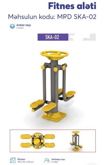 Dəbilqələr: Açıq hava fitnes avadanlıqları – sarı/qrafit rəng palitrası, metal lalafo.az -da — 34 Dəbilqələr: Açıq hava fitnes avadanlıqları – sarı/qrafit rəng palitrası, metal — 34