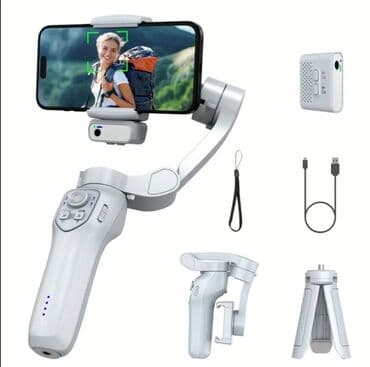 Ağ rəngdə olan bu telefon stabilizatoru hamar və sabit video lalafo.az -da Ağ rəngdə olan bu telefon stabilizatoru hamar və sabit video