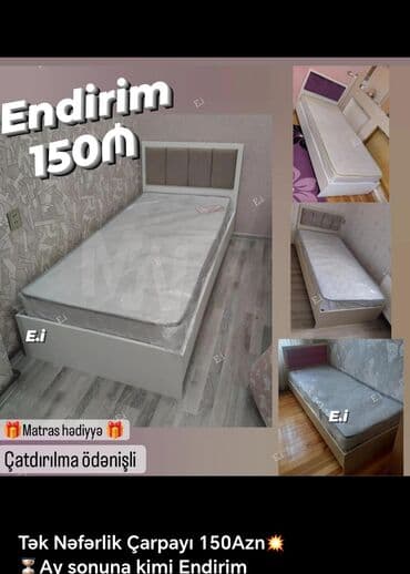 Yeni, Təknəfərlik çarpayı, Bazasız, Matras ilə, Siyirməsiz, Azərbaycan lalafo.az -da — 11 Yeni, Təknəfərlik çarpayı, Bazasız, Matras ilə, Siyirməsiz, Azərbaycan — 11