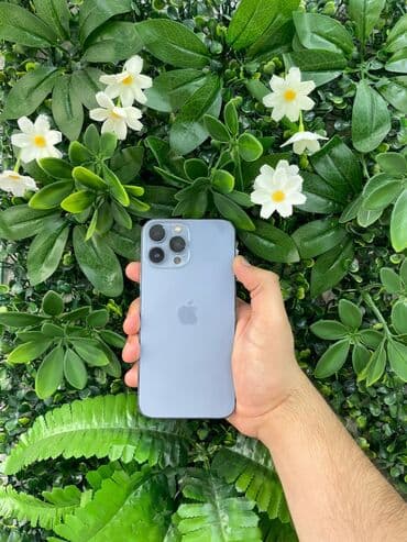 IPhone 13 Pro Max, 128 GB, Göy, Zəmanət, Simsiz şarj, Face ID lalafo.az -da IPhone 13 Pro Max, 128 GB, Göy, Zəmanət, Simsiz şarj, Face ID