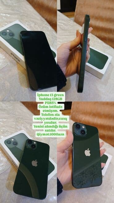 IPhone 13, 128 GB, Yaşıl, Face ID lalafo.az -da IPhone 13, 128 GB, Yaşıl, Face ID