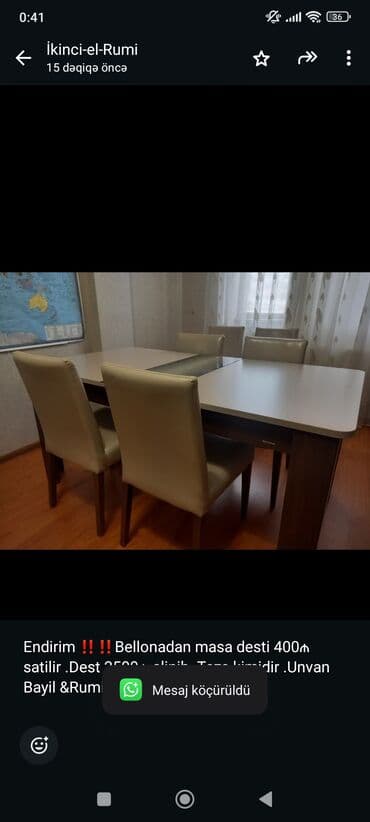 Endirim ‼️‼️Bellonadan masa desti 400₼ satilir .Dest 2500₼ alinib lalafo.az -da Endirim ‼️‼️Bellonadan masa desti 400₼ satilir .Dest 2500₼ alinib