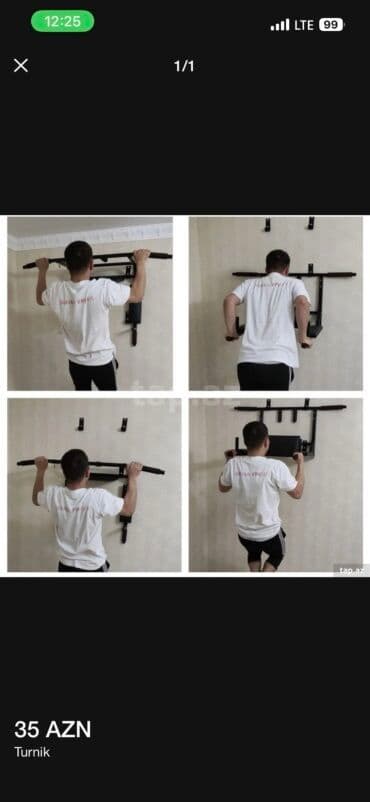 Турники и брусья: Divara quraşdırılan turnik/dip stansiyası - Funksional 2‑si 1‑də at lalafo.az — 1 Турники и брусья: Divara quraşdırılan turnik/dip stansiyası - Funksional 2‑si 1‑də — 1