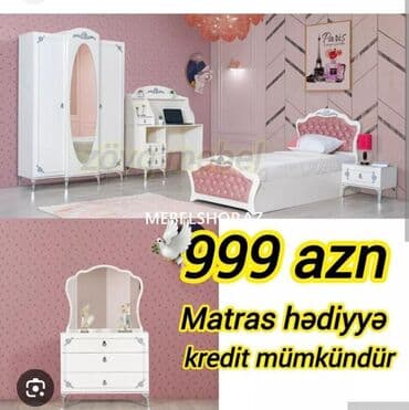 Qız üçün, Yeni, Təknəfərlik çarpayı, Yazı masası, Dolab, Termo lalafo.az -da Qız üçün, Yeni, Təknəfərlik çarpayı, Yazı masası, Dolab, Termo