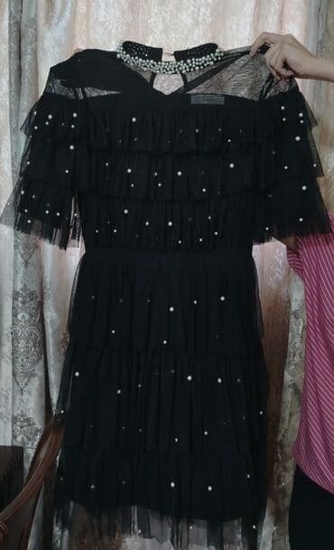 Qara rəngli qabarıq tül don - Material: incə tül qatları, içliklə - lalafo.az -da Qara rəngli qabarıq tül don - Material: incə tül qatları, içliklə -