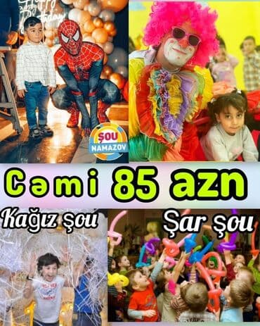 Аниматоры: Namazov Şou – Uşaq tədbirləri üçün əyləncə proqramları - Endirim at lalafo.az — 2 Аниматоры: Namazov Şou – Uşaq tədbirləri üçün əyləncə proqramları - Endirim — 2