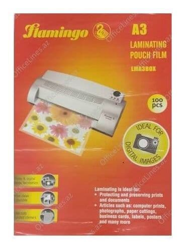 Xəritələr: Laminasiya üçün plyonka A3 Flamingo firması 1 qutuda - 100 əd lalafo.az -da — 1 Xəritələr: Laminasiya üçün plyonka A3 Flamingo firması 1 qutuda - 100 əd — 1