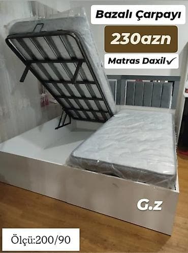 Təknəfərlik çarpayı, Bazalı, Matras ilə, Siyirməsiz lalafo.az -da Təknəfərlik çarpayı, Bazalı, Matras ilə, Siyirməsiz