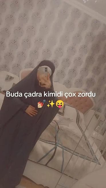 Qadın çadrasi – tünd rəng, tam örtülü dizayn - Klassik, uzun kəsim lalafo.az -da Qadın çadrasi – tünd rəng, tam örtülü dizayn - Klassik, uzun kəsim