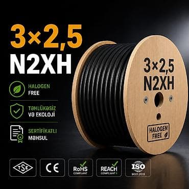 Kabel 3x2,5mm NHXMH 📢Yüksək keyfiyyətli və yanğına davamlı halogen lalafo.az -da Kabel 3x2,5mm NHXMH 📢Yüksək keyfiyyətli və yanğına davamlı halogen