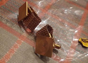 Qızılı rəngdə manjet düymələri – mesh (toxunma) zəncirli model - lalafo.az -da Qızılı rəngdə manjet düymələri – mesh (toxunma) zəncirli model -