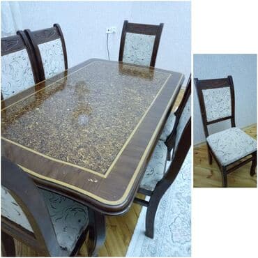 Masa desti 6 stulla.qiymet 110 man.masa acilir.unvan Saray lalafo.az -da Masa desti 6 stulla.qiymet 110 man.masa acilir.unvan Saray