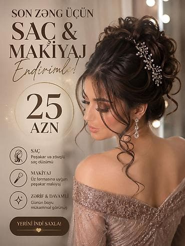 Sac makiyaj ince ve seliqeli el isi at lalafo.az Sac makiyaj ince ve seliqeli el isi