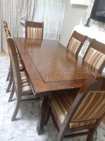Qonaq otağı üçün, İşlənmiş, Açılan, 6 stul lalafo.az -da Qonaq otağı üçün, İşlənmiş, Açılan, 6 stul