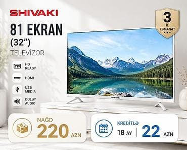 📺 BU QİYMƏTƏ TELEVİZOR QALMADI! SHIVAKI Smart 81 EKRAN CƏMİ 220 lalafo.az -da 📺 BU QİYMƏTƏ TELEVİZOR QALMADI! SHIVAKI Smart 81 EKRAN CƏMİ 220