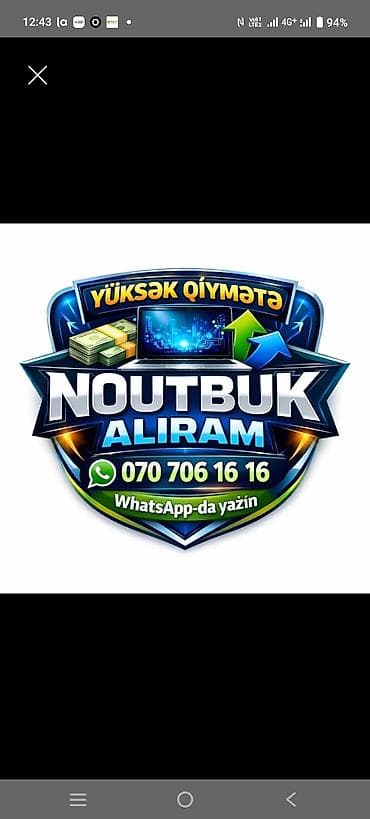 ƏN YÜKSƏK QİYMƏTƏ NOUTBUK ALIRAM at lalafo.az ƏN YÜKSƏK QİYMƏTƏ NOUTBUK ALIRAM