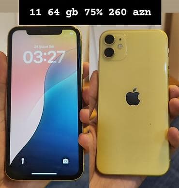 IPhone 11, 64 GB, Sarı, Face ID lalafo.az -da IPhone 11, 64 GB, Sarı, Face ID