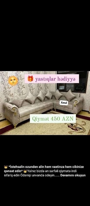 Künc divan, Qonaq otağı üçün lalafo.az -da Künc divan, Qonaq otağı üçün