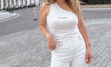 Məhsul: Qadın ağ rəngli “Christian Dior” yazılı sinqlet (tank top) - lalafo.az -da Məhsul: Qadın ağ rəngli “Christian Dior” yazılı sinqlet (tank top) -