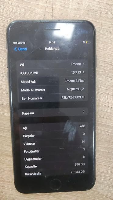 IPhone 8 Plus, 256 GB, Qara, Barmaq izi lalafo.az -da IPhone 8 Plus, 256 GB, Qara, Barmaq izi