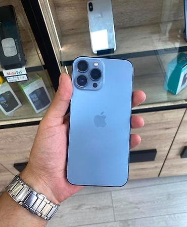IPhone 13 Pro Max, 128 GB, Sierra Blue, Zəmanət, Simsiz şarj, Face ID lalafo.az -da IPhone 13 Pro Max, 128 GB, Sierra Blue, Zəmanət, Simsiz şarj, Face ID
