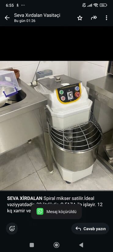 *SEVA XİRDALAN* Spiral mikser satilir.İdeal vəziyyətdədir. 30 lalafo.az -da *SEVA XİRDALAN* Spiral mikser satilir.İdeal vəziyyətdədir. 30