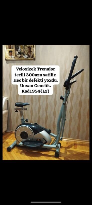 Veloxizek Trenajor tecili 300azn satilir. Hec bir defekti yoxdu. Unvan lalafo.az -da Veloxizek Trenajor tecili 300azn satilir. Hec bir defekti yoxdu. Unvan