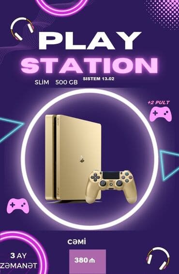 PlayStation 4 Slim – Qızılı rəng - Yaddaş: 500 GB - Sistem versiyası lalafo.az -da PlayStation 4 Slim – Qızılı rəng - Yaddaş: 500 GB - Sistem versiyası