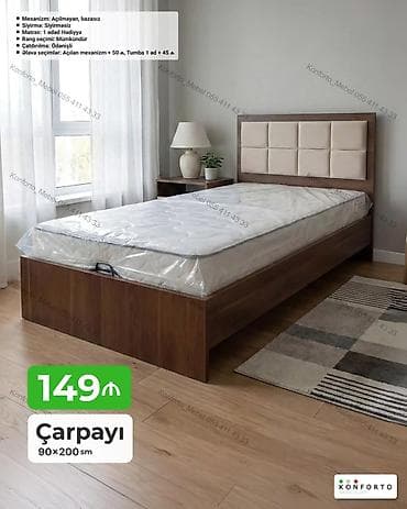 Çarpayı – 90×200 sm - Mexanizm: Açılmayan, bazasız - Sıyırma lalafo.az -da Çarpayı – 90×200 sm - Mexanizm: Açılmayan, bazasız - Sıyırma