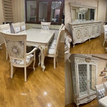 Qonaq otağı üçün, İşlənmiş, Açılmayan, Dördbucaq masa, 6 stul lalafo.az -da Qonaq otağı üçün, İşlənmiş, Açılmayan, Dördbucaq masa, 6 stul