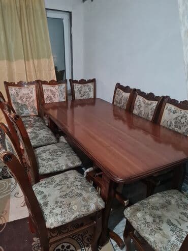Qonaq otağı üçün, Açılmayan, Dördbucaq masa, 8 stul lalafo.az -da Qonaq otağı üçün, Açılmayan, Dördbucaq masa, 8 stul