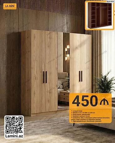 5 qapılı şkaf – Kod: 6973 - Ölçülər: Dərinlik 47 sm x Hündürlük 200 lalafo.az -da 5 qapılı şkaf – Kod: 6973 - Ölçülər: Dərinlik 47 sm x Hündürlük 200