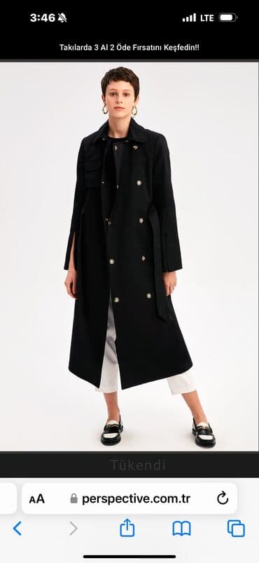 Perspective trenckot 36 razmer 2-3 defe geyilib her biryerinde lalafo.az -da Perspective trenckot 36 razmer 2-3 defe geyilib her biryerinde