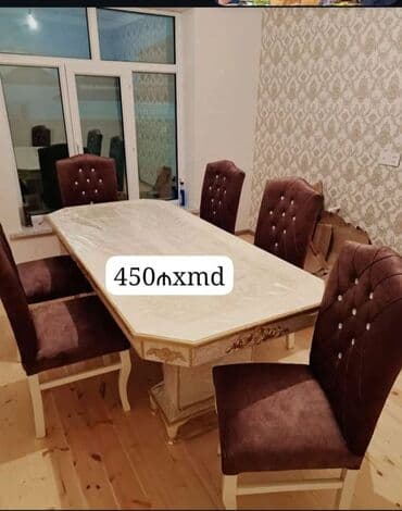 Qonaq otağı üçün, Yeni, Açılmayan, Dördbucaq masa, 6 stul lalafo.az -da Qonaq otağı üçün, Yeni, Açılmayan, Dördbucaq masa, 6 stul