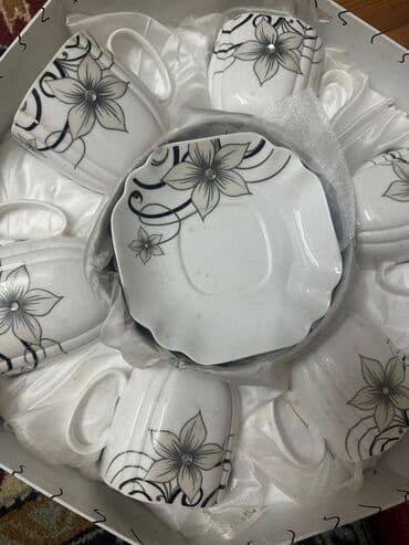 Qəhvə dəsti, rəng - Ağ, Farfor, 6 nəfərlik lalafo.az -da Qəhvə dəsti, rəng - Ağ, Farfor, 6 nəfərlik