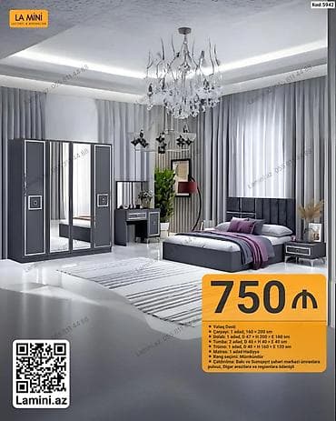 LA MINI – Yataq Dəsti (Kod: 5942) Komplekt və ölçülər: - Çarpayı: 160 lalafo.az -da LA MINI – Yataq Dəsti (Kod: 5942) Komplekt və ölçülər: - Çarpayı: 160