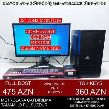 Oyun üçün Kompüter "Legion Core i5 3470 GTX1050 2GB 256GB NVME” ⭐Tək lalafo.az -da Oyun üçün Kompüter "Legion Core i5 3470 GTX1050 2GB 256GB NVME” ⭐Tək