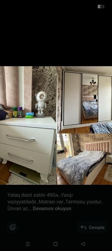 Yataq dəsti satılır 490₼. Yaxşı vəziyyətdədir. Matrası var. Termosu lalafo.az -da Yataq dəsti satılır 490₼. Yaxşı vəziyyətdədir. Matrası var. Termosu