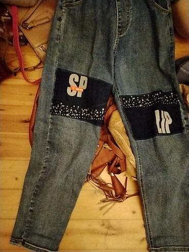 Uşaq cins şalvarı - Material: klassik mavı denim - Kəsim: düz, rahat lalafo.az -da Uşaq cins şalvarı - Material: klassik mavı denim - Kəsim: düz, rahat