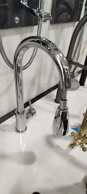 Mətbəx qarışdırıcısı – Xrom örtüklü, U formalı yüksək gooseneck lalafo.az -da Mətbəx qarışdırıcısı – Xrom örtüklü, U formalı yüksək gooseneck