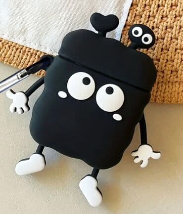 Məhsul: Qara rəngli 3D fiqurlu qulaqlıq qutusu qabı (silikon) - lalafo.az -da Məhsul: Qara rəngli 3D fiqurlu qulaqlıq qutusu qabı (silikon) -