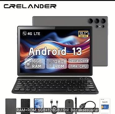 CRELANDER 10.1" Android 13 planşet – boz aksesuar paketi ilə CƏMİ 170 lalafo.az -da CRELANDER 10.1" Android 13 planşet – boz aksesuar paketi ilə CƏMİ 170