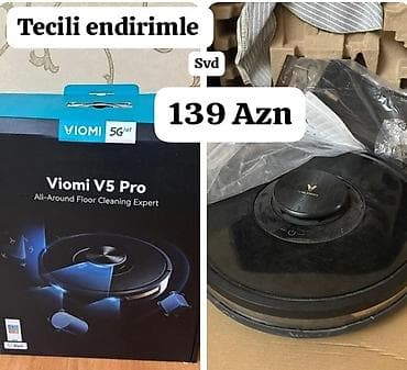 Viomi V5 Pro Robot tozsoran 140Azn. Alınıb istifadə olunmayıb.Həm lalafo.az -da Viomi V5 Pro Robot tozsoran 140Azn. Alınıb istifadə olunmayıb.Həm