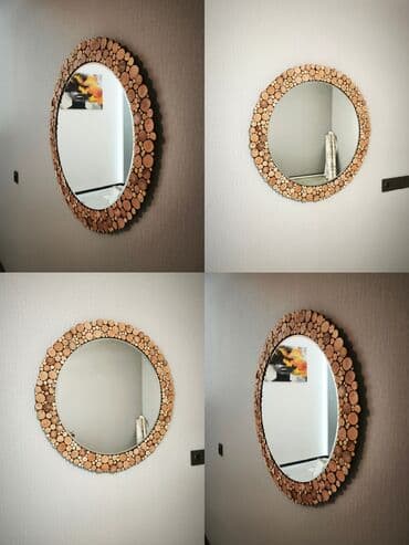 Güzgü Divar üçün, Dairə, Dekorativ, Çərçivə ilə lalafo.az -da Güzgü Divar üçün, Dairə, Dekorativ, Çərçivə ilə